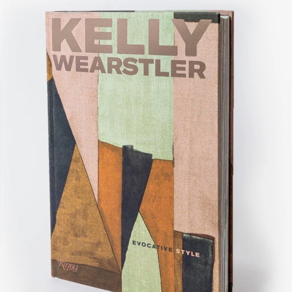 Kelly Wearstler Hardcover Book - Green, Tan & Black Abstract Cover